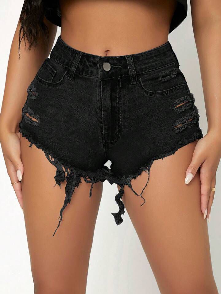Malis Denim Şort - SİYAH