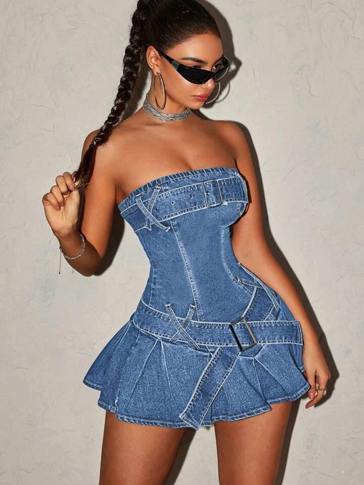 Denara Denim Elbise