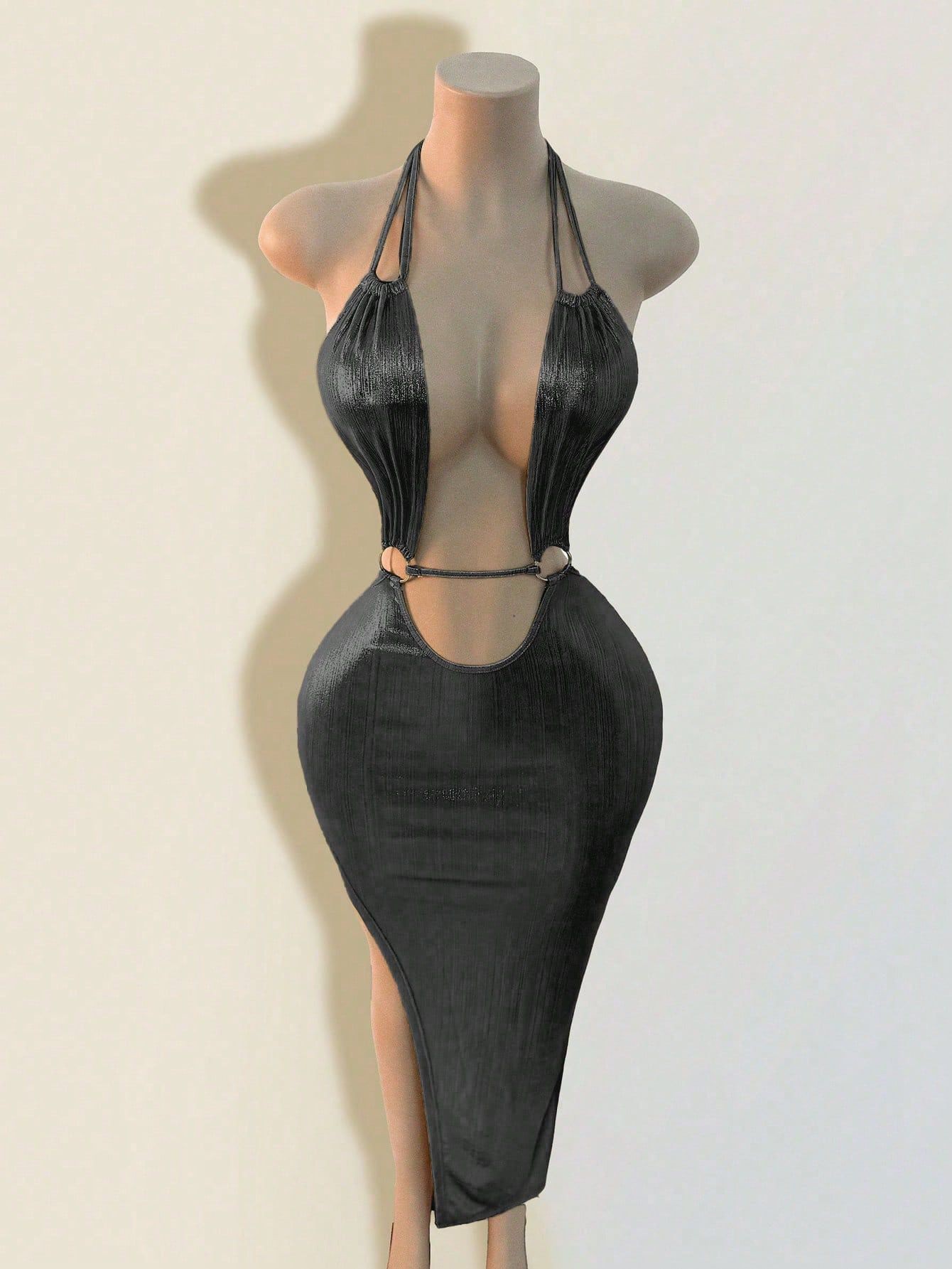 Luxe elbise - SİYAH