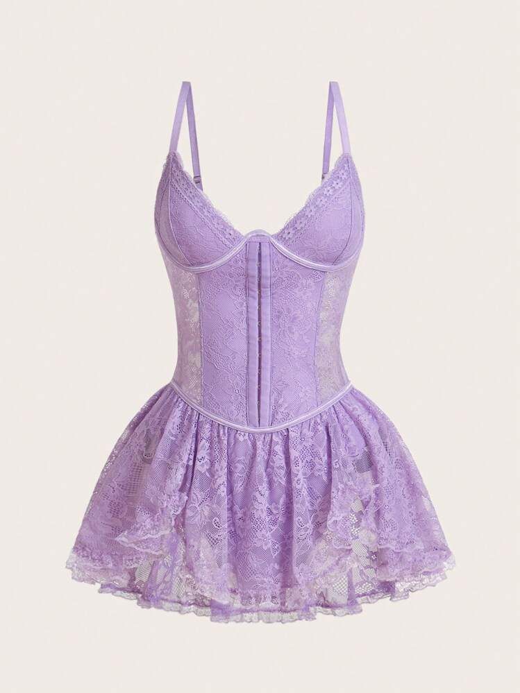 Pray Corset Elbise - LİLA