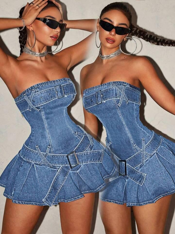 Denara Denim Elbise