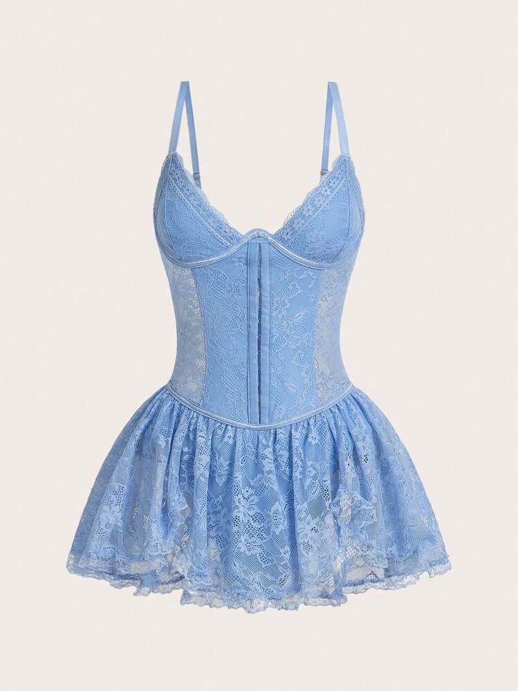 Pray Corset Elbise - MAVİ