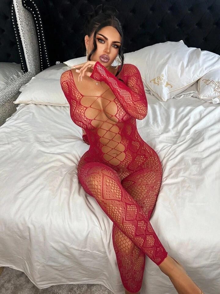 Burgundyila Vücut Çorabı