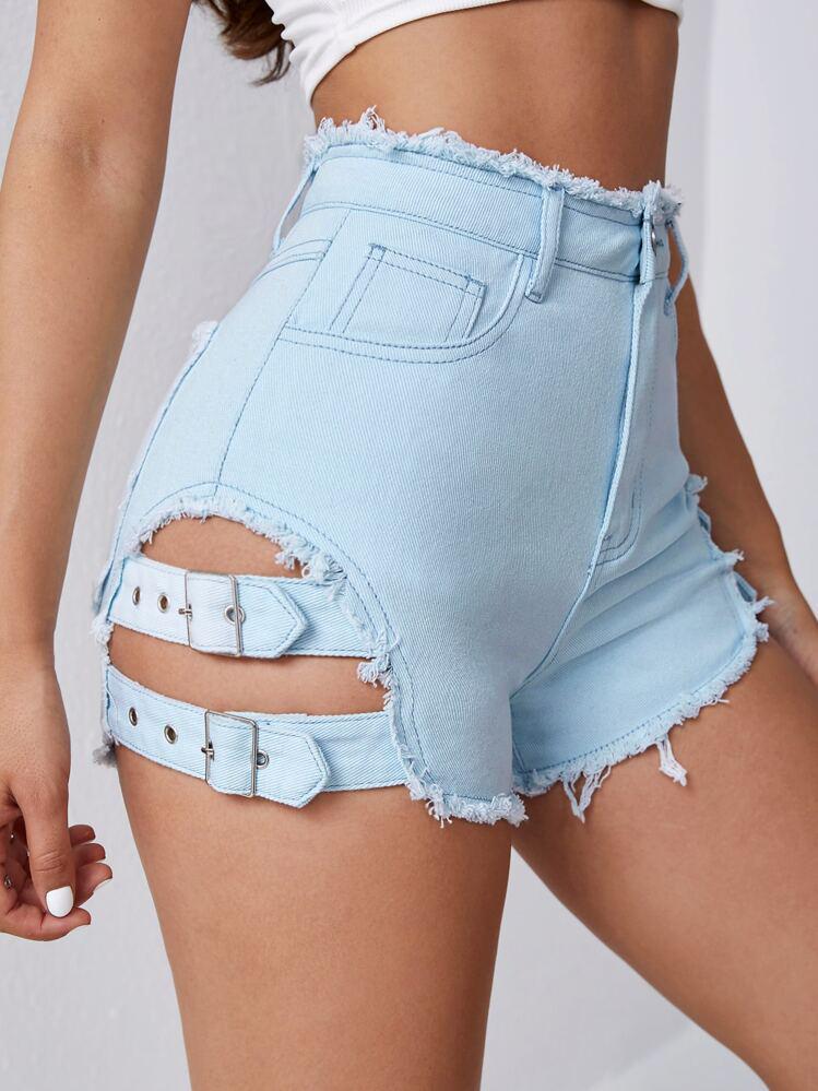 Noeva Denim Şort - MAVİ