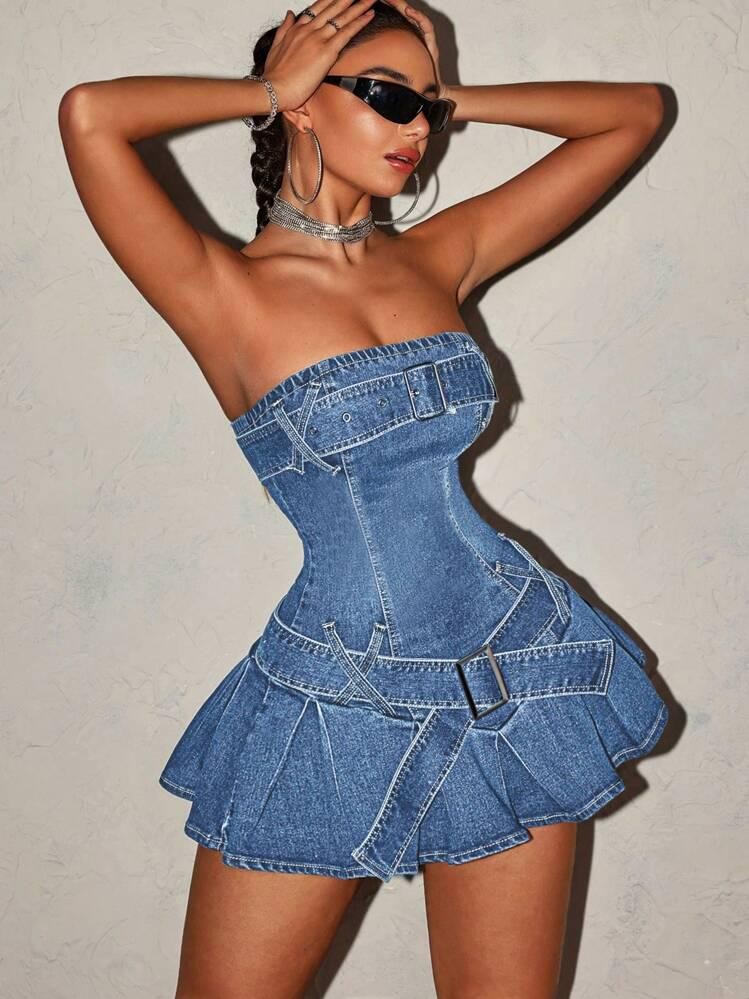 Denara Denim Elbise