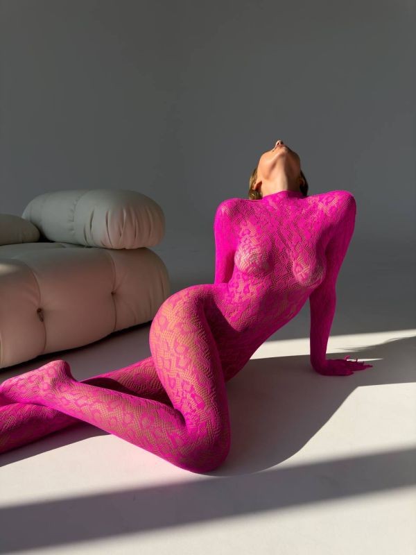 Kylie Leopar Vücut Çorabı