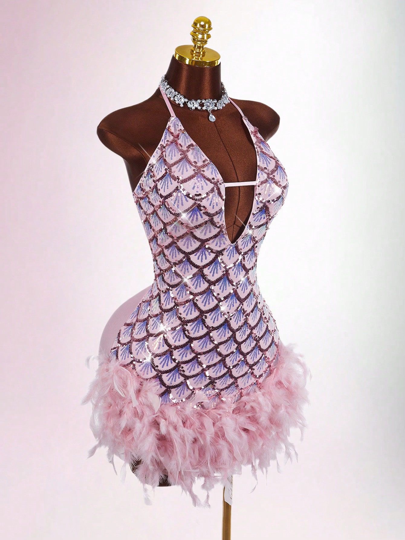 Kelly Premium Elbise - PEMBE