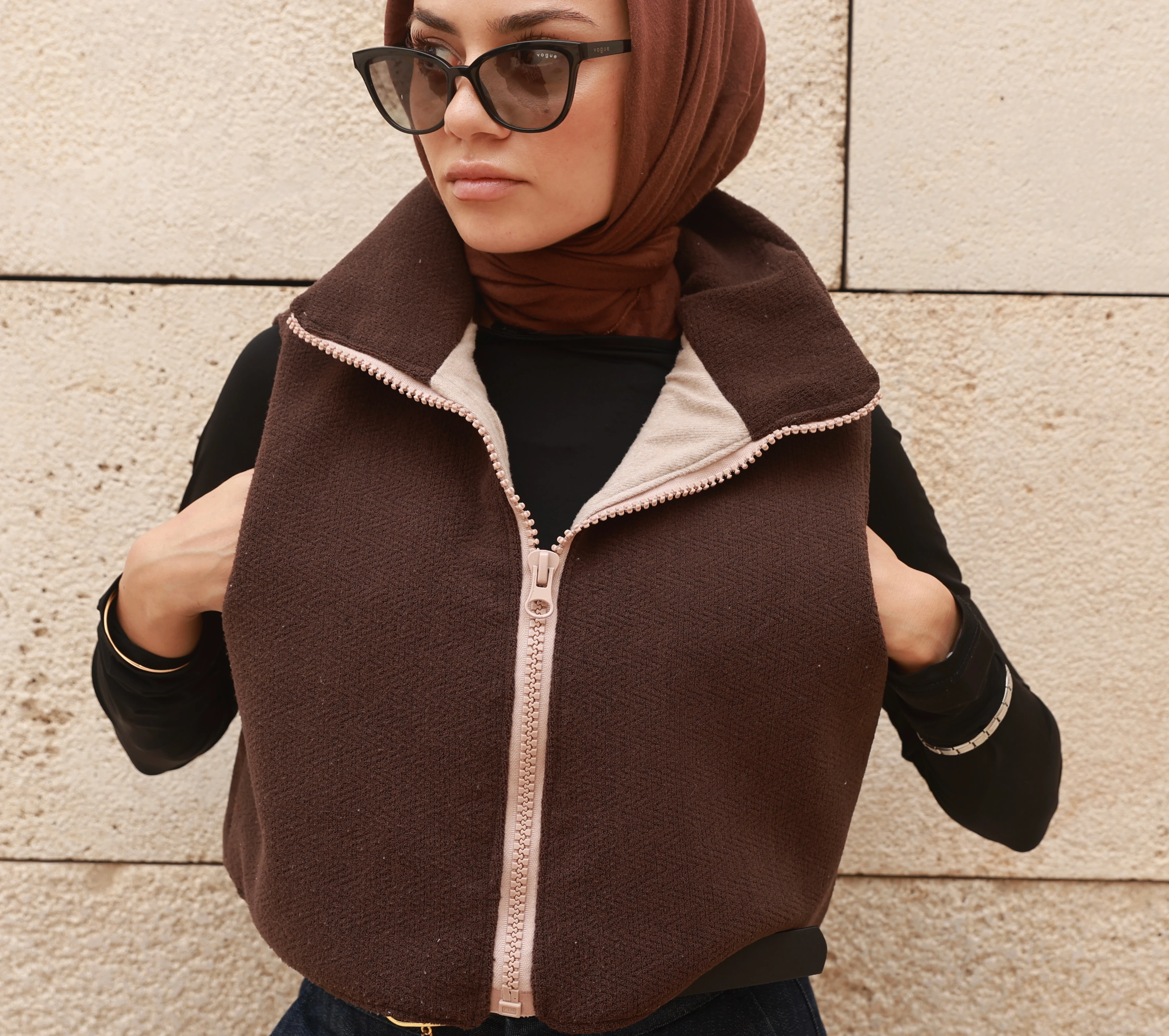 Boğazlı Fermuarlı Astarlı Comfort Ceket K008