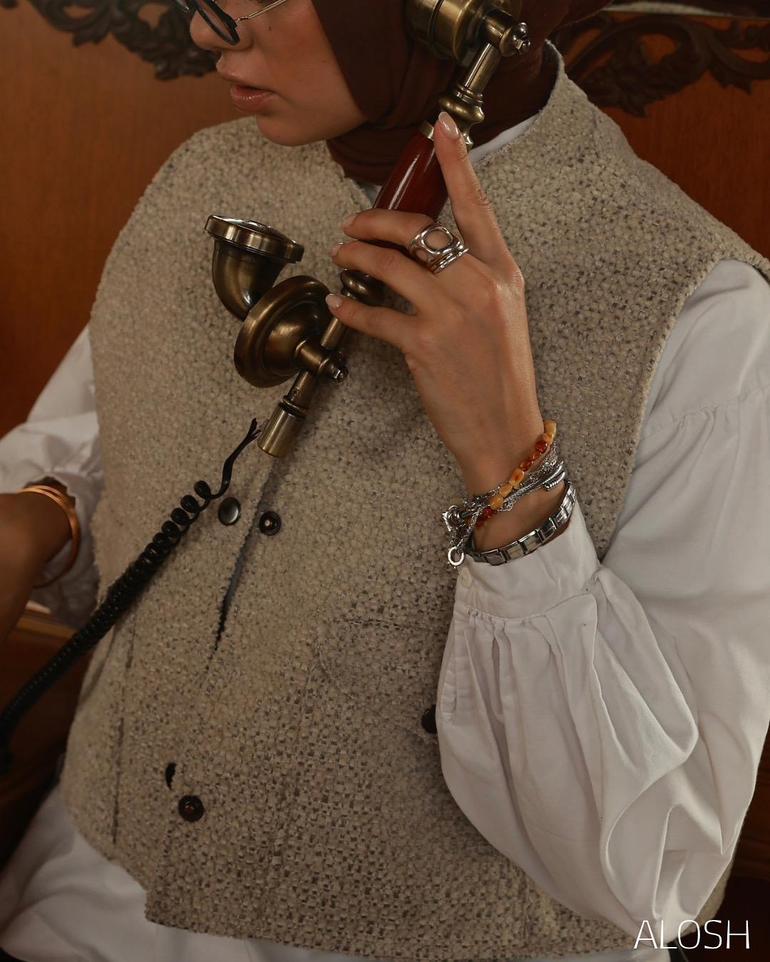 Hakim Yaka Astarlı Dokulu Çıtçıtlı Ceket K007