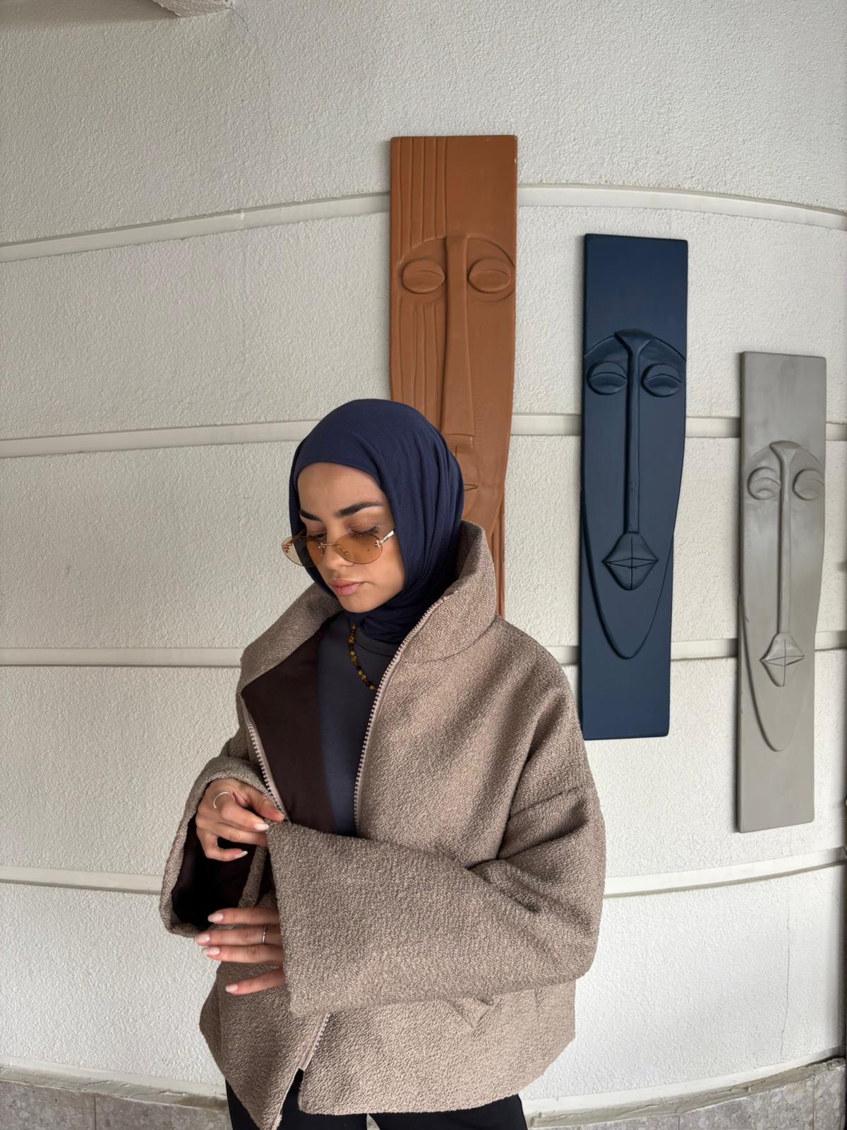 DİK YAKA FERMUARLI KALIN KABAN