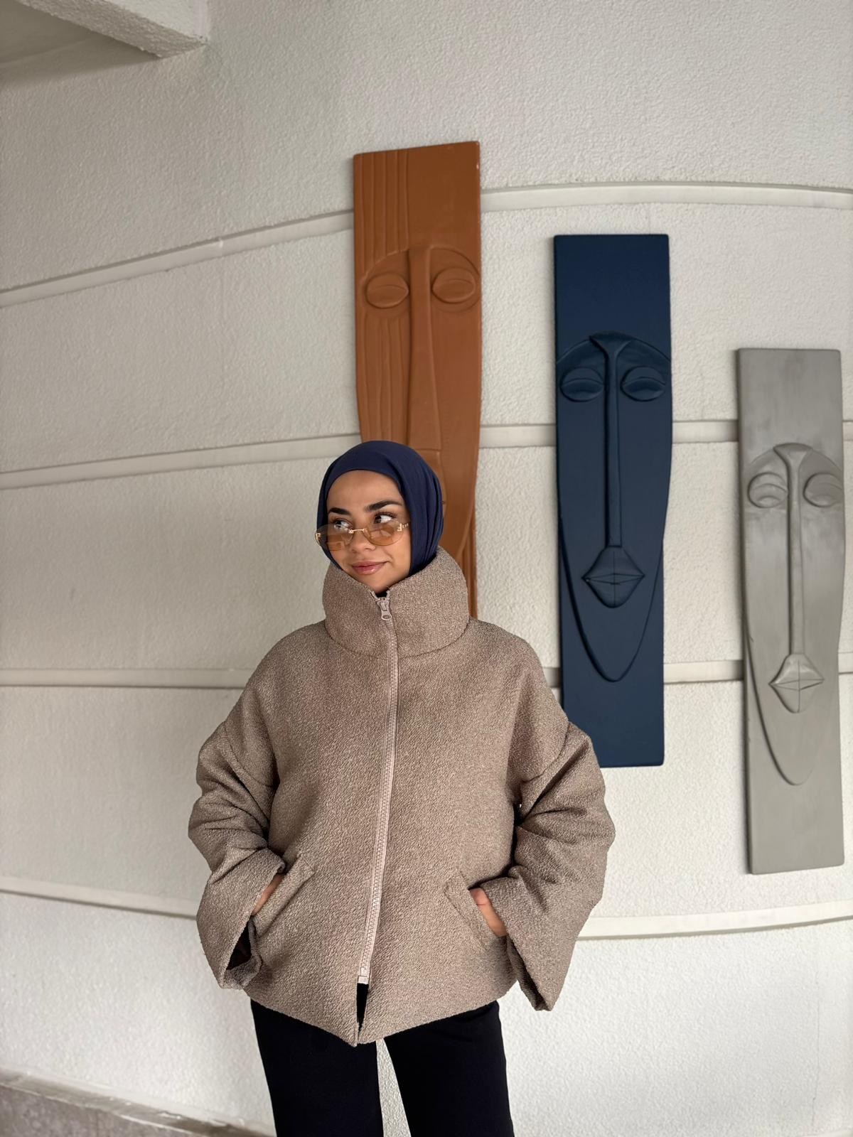 DİK YAKA FERMUARLI KALIN KABAN