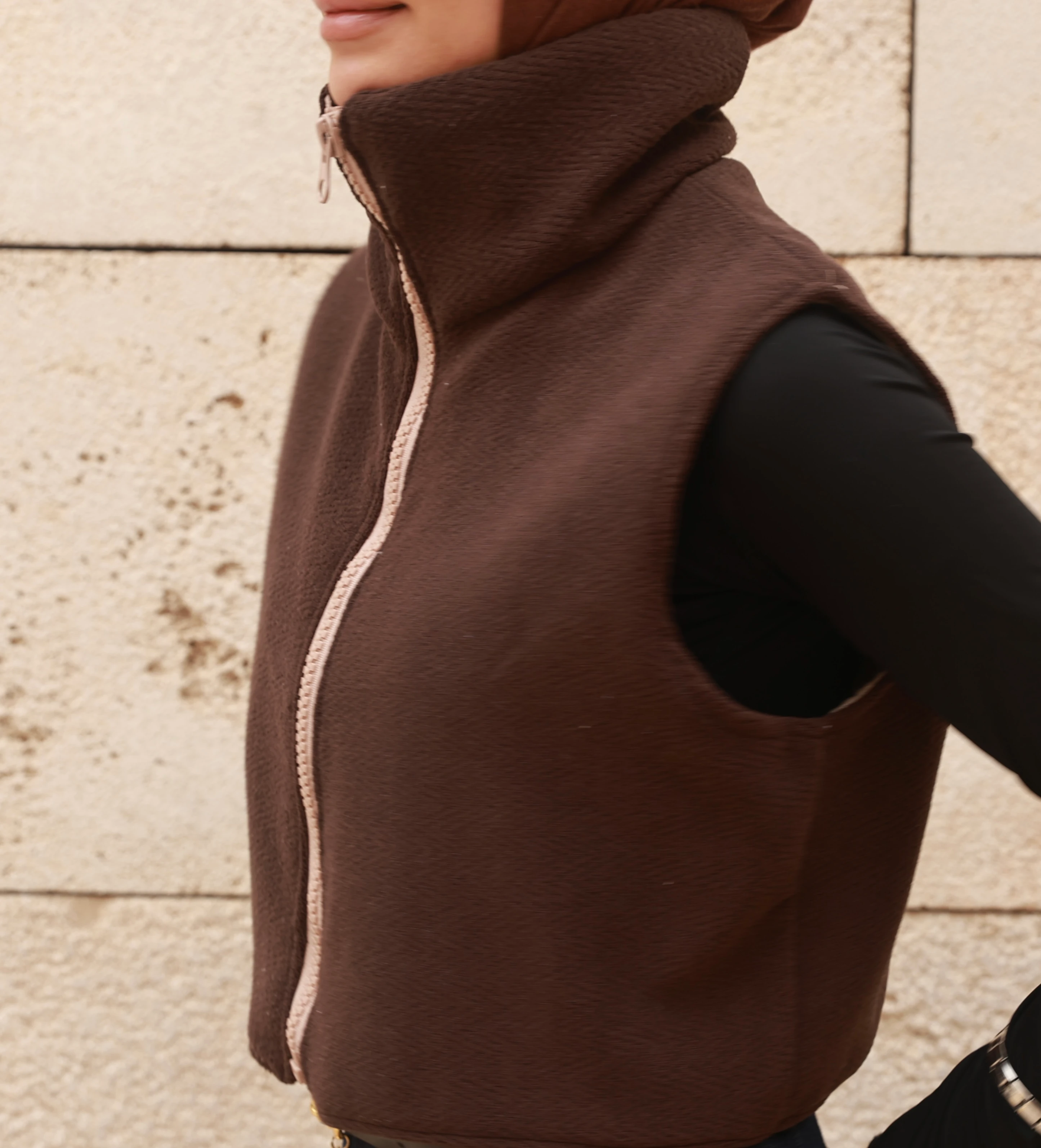 Boğazlı Fermuarlı Astarlı Comfort Ceket K008