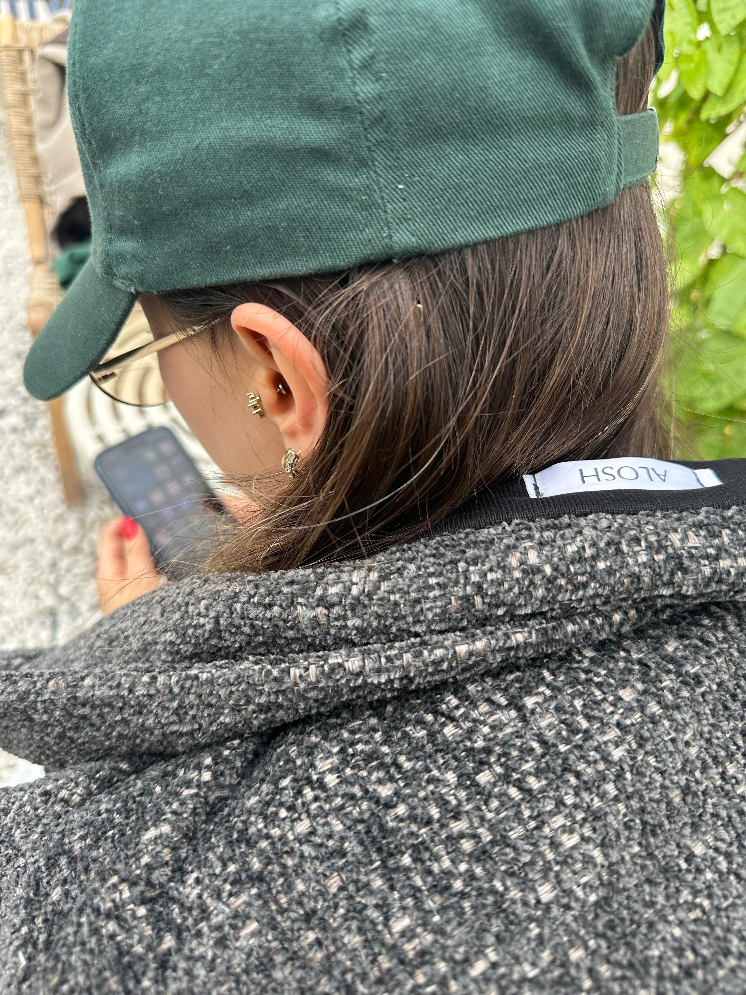 Şardonlu Üç İplik Yüksek Yaka Kaban