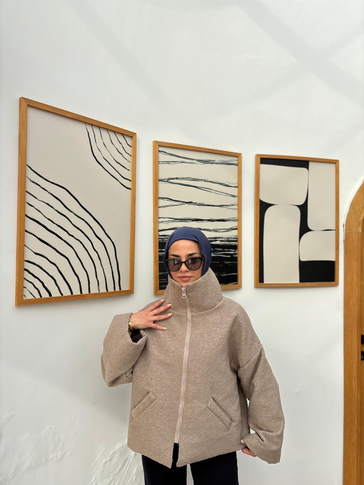 DİK YAKA FERMUARLI KALIN KABAN