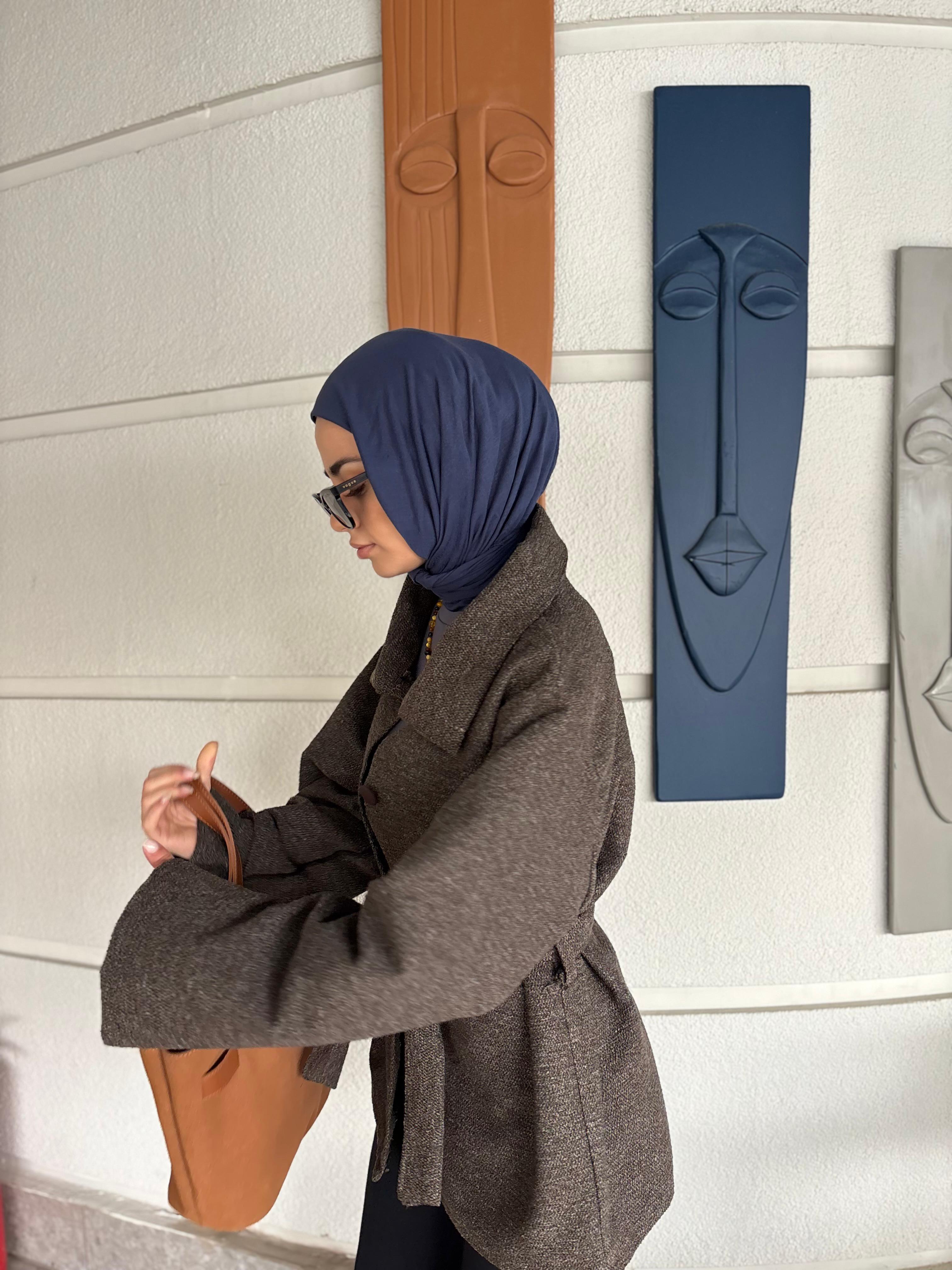 Astarsız Yüksek Yaka Dokulu Kaban