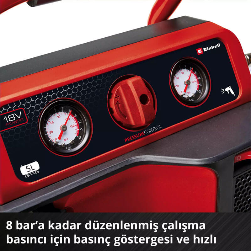 Hava Kompresörü Akülü (Akü Hariç) (EINHELL 4020410 TE-AC 18/75 Li OF Solo)