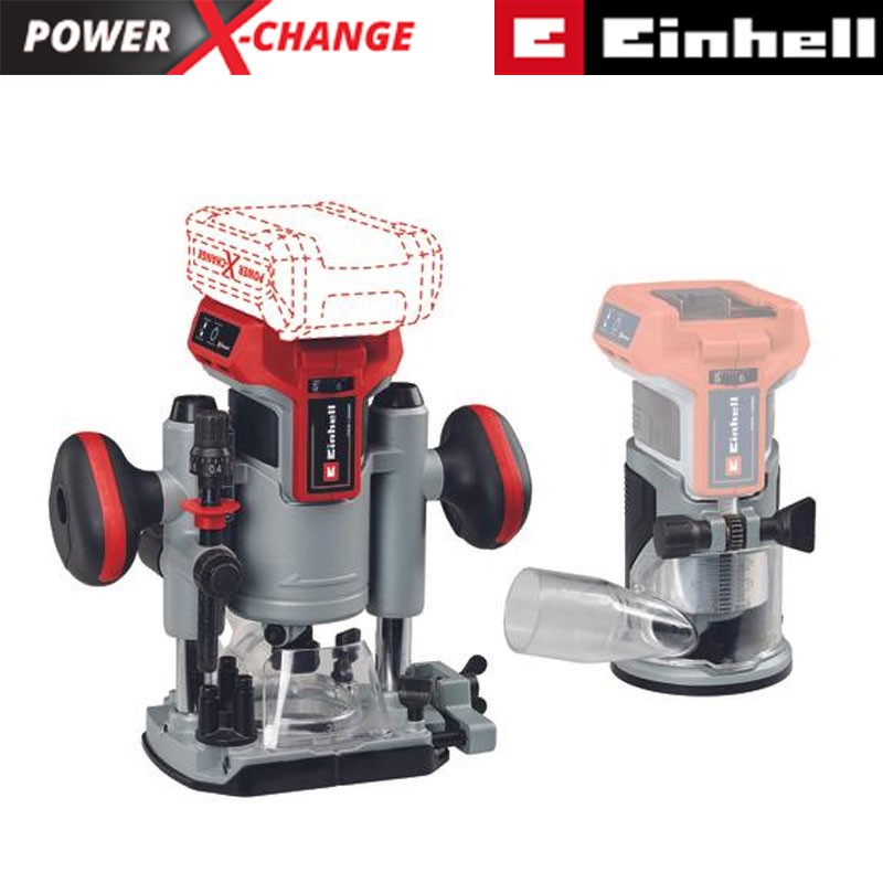 Dik Freze / Kenar Freze Set Akülü (Akü Hariç) (EINHELL 4350410 TP-RO 18 Set Li BL Solo) (ÇANTALI)