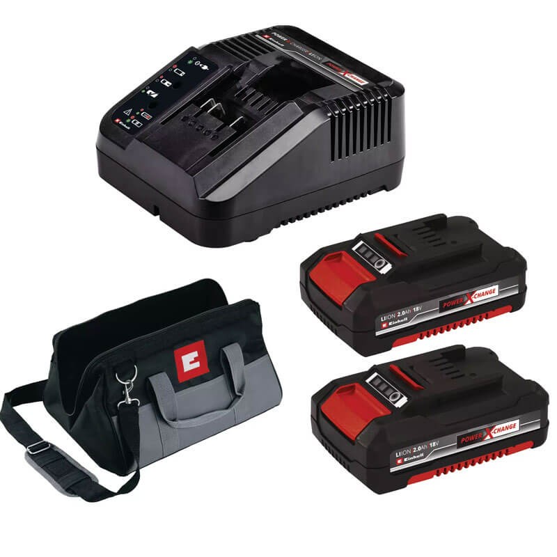 Alet Seti Akülü (2 x 2.0 Ah) (EINHELL 4514209 TP-18V Twin Pack BL) (Çantalı)