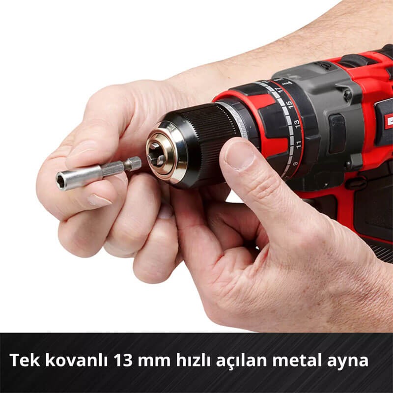 Darbeli Matkap Akülü (80 Nm) (EINHELL 4514305 TP-CD 18/80 Li-i BL Solo)