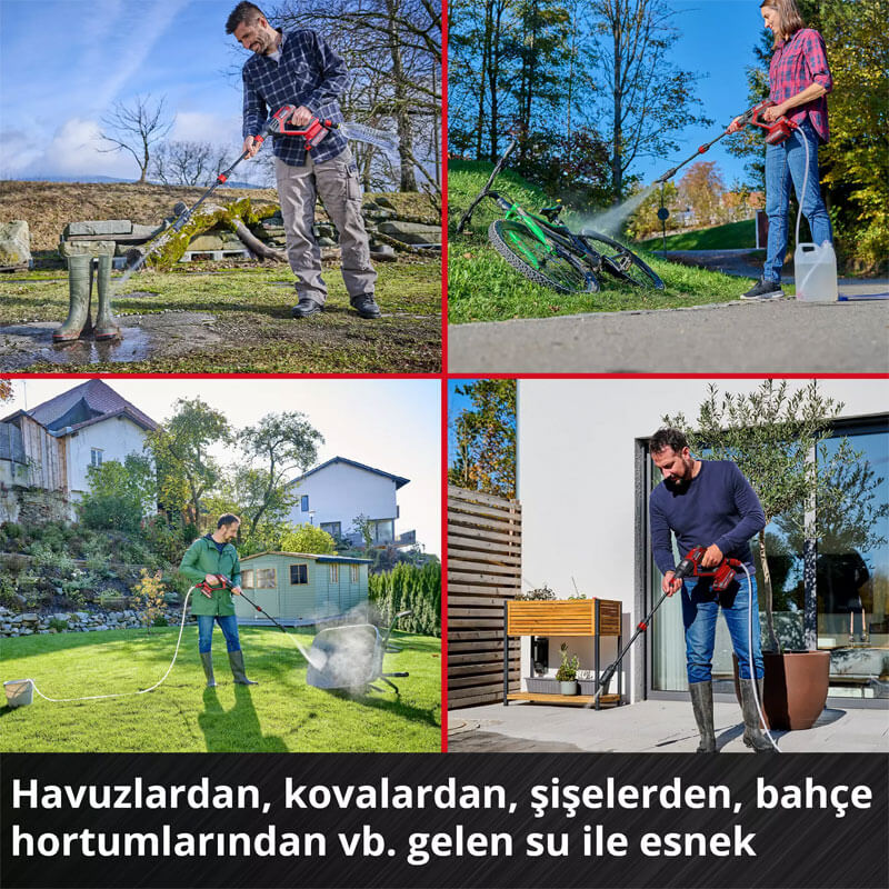 Basınçlı Yıkama Tabancası Akülü (Akü Hariç) (EINHELL 4140135 HYPRESSO 18/24-1)