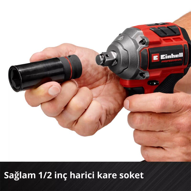 Darbeli Somun Sıkma Makinesi Akülü (Akü Hariç) (260 Nm) (EINHELL 4510090 TP-CW 18/260-C Li BL Solo)