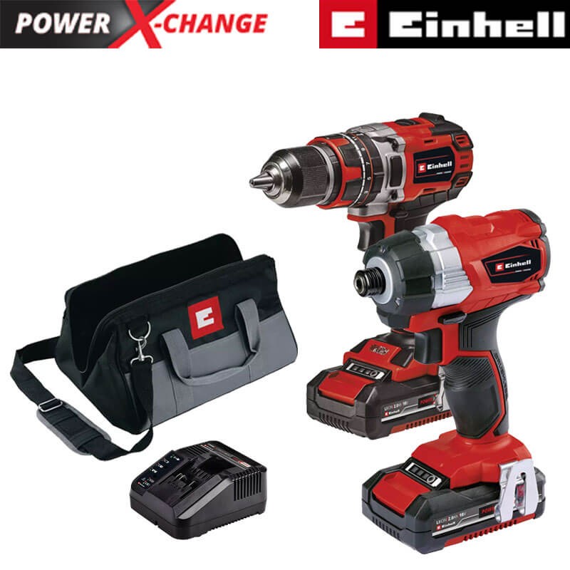 Alet Seti Akülü (2 x 2.0 Ah) (EINHELL 4514209 TP-18V Twin Pack BL) (Çantalı)