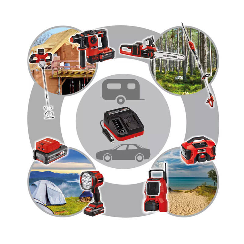 PXC Akü Şarj Cihazı Çakmaklık Girişli PXC Batterycharger 3A (EINHELL 4512113)