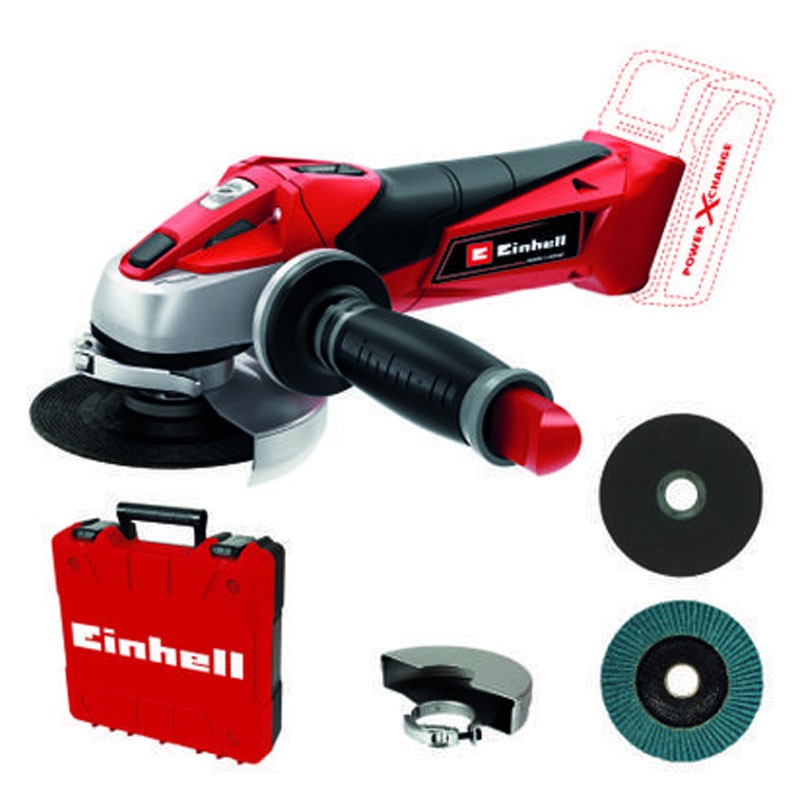 Avuç Taşlama Akülü (Akü Hariç) (EINHELL 4431123 TE-AG 18/115 Li Solo Acc) (ÇANTALI)
