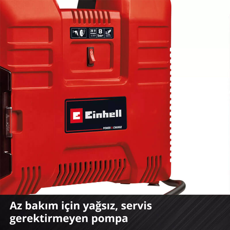 Hava Kompresörü Akülü (Akü Hariç) (8 Bar) (EINHELL 4020440 TE-AC 36/8 Li OF Set Solo)