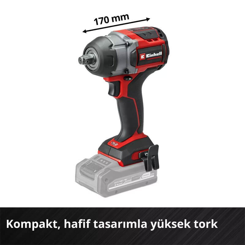 Darbeli Somun Sıkma Makinesi Akülü (Akü Hariç) (EINHELL 4510065 TP-CW 18/750-C Li BL Solo)