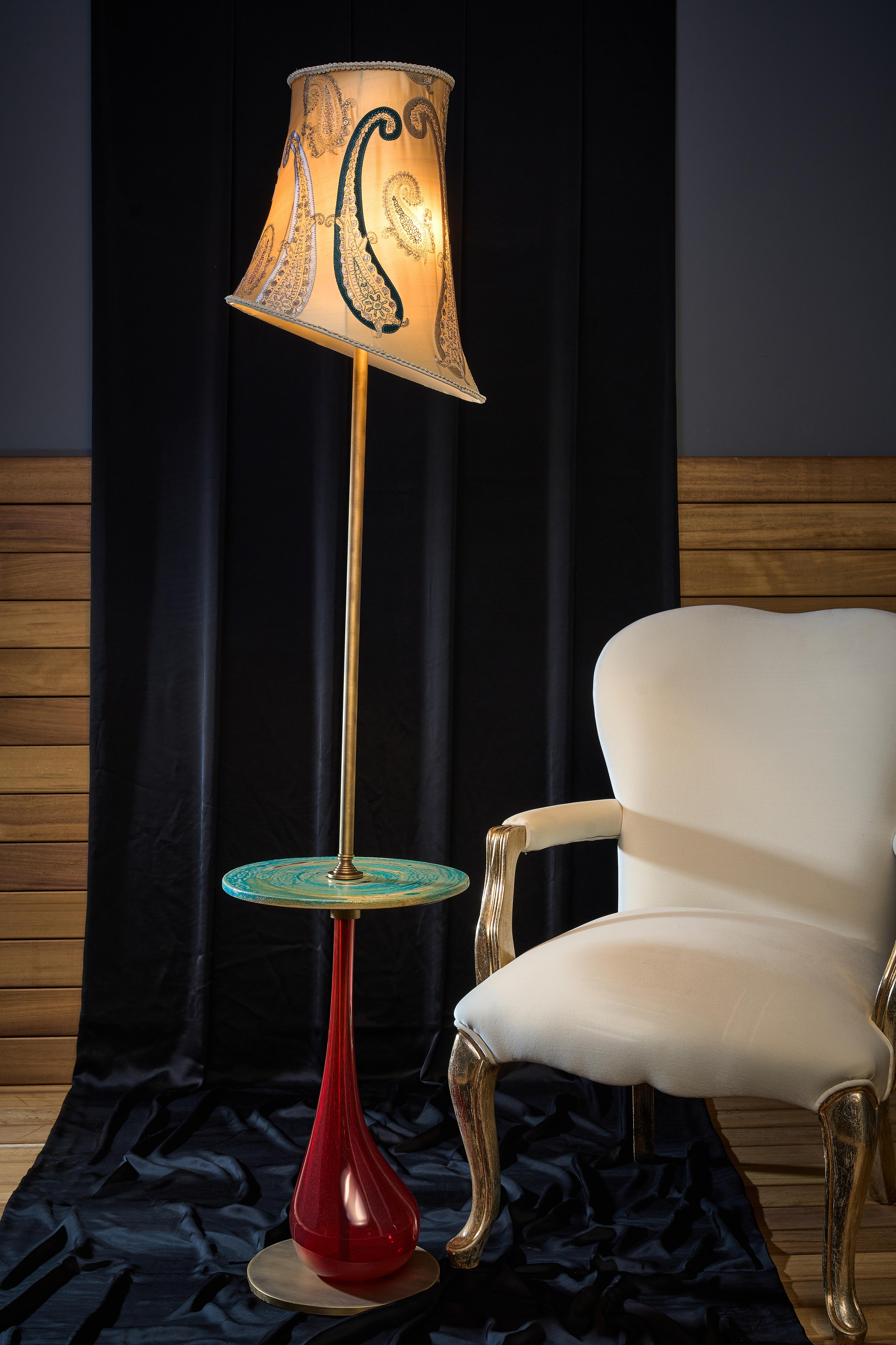 04 Noctiluca Floor Lamp Shade with Side Table