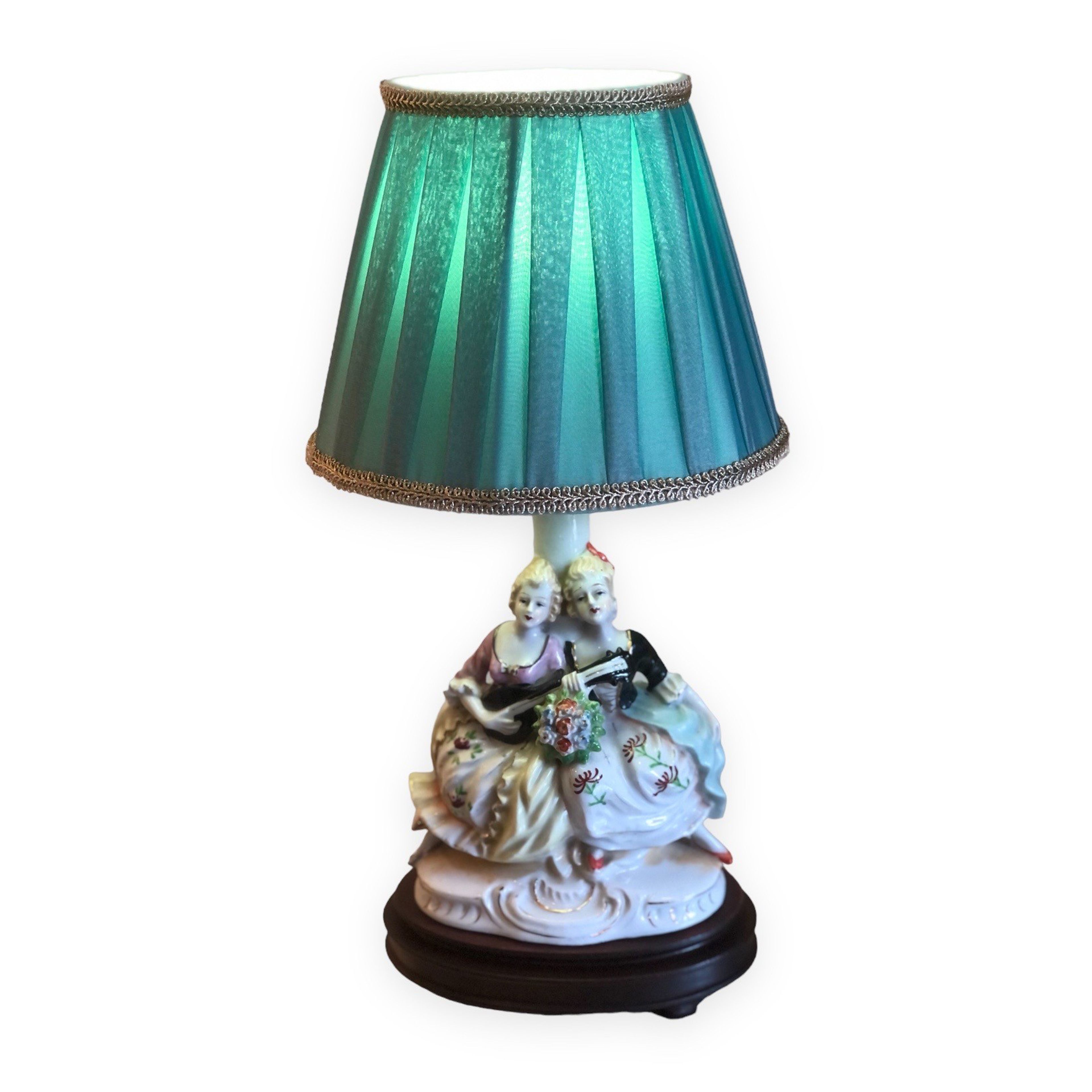 Classic Antique Handmade Lampshade with Modern Head (ceramic base)