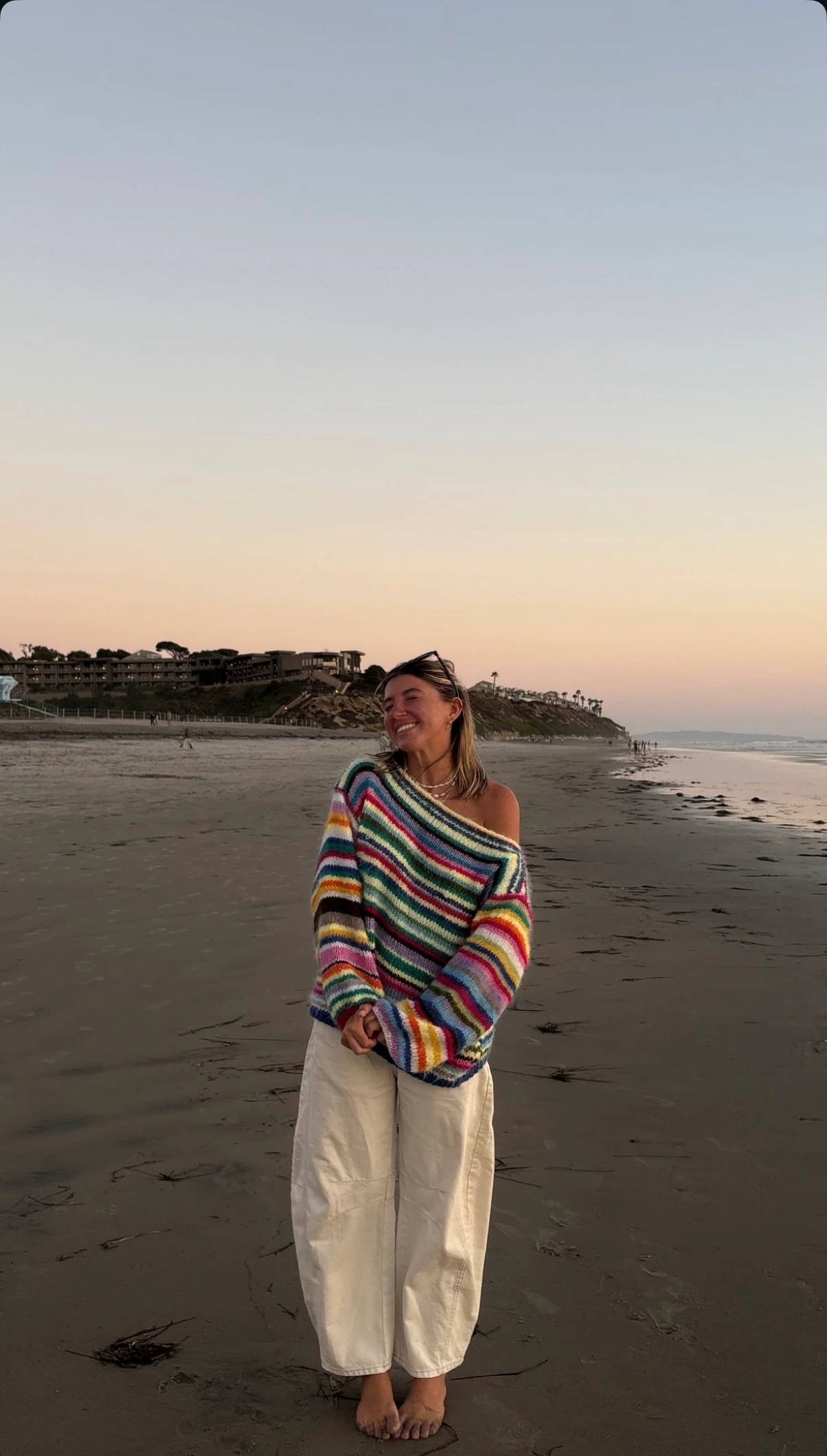 Renkli Çizgili Kazak, Örgü Kazak, El Örgüsü Sıcak Kazak, Oversize Kazak, Unisex Kazak, Çok Renkli Kazak