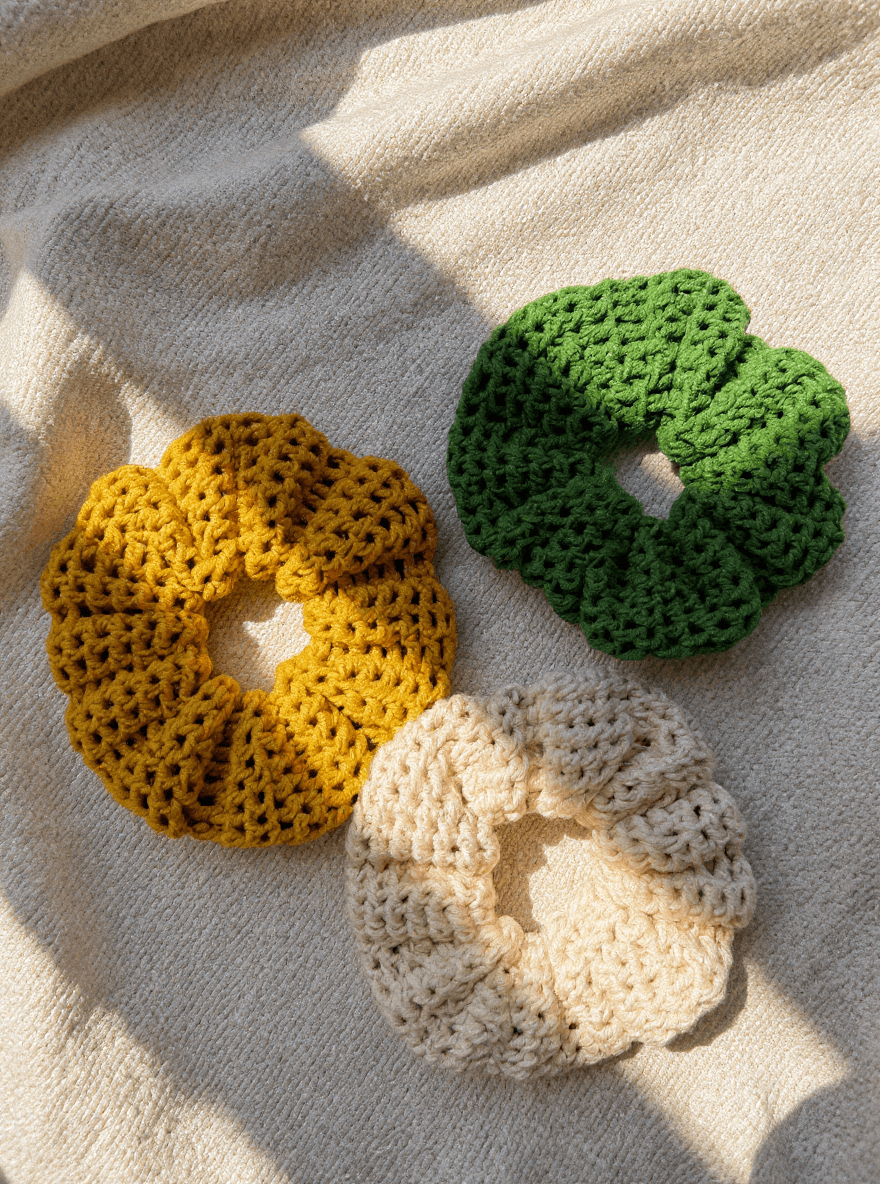 El Örgüsü Oversize Scrunchie Lastik Toka – Oversize Saç Lastiği Toka