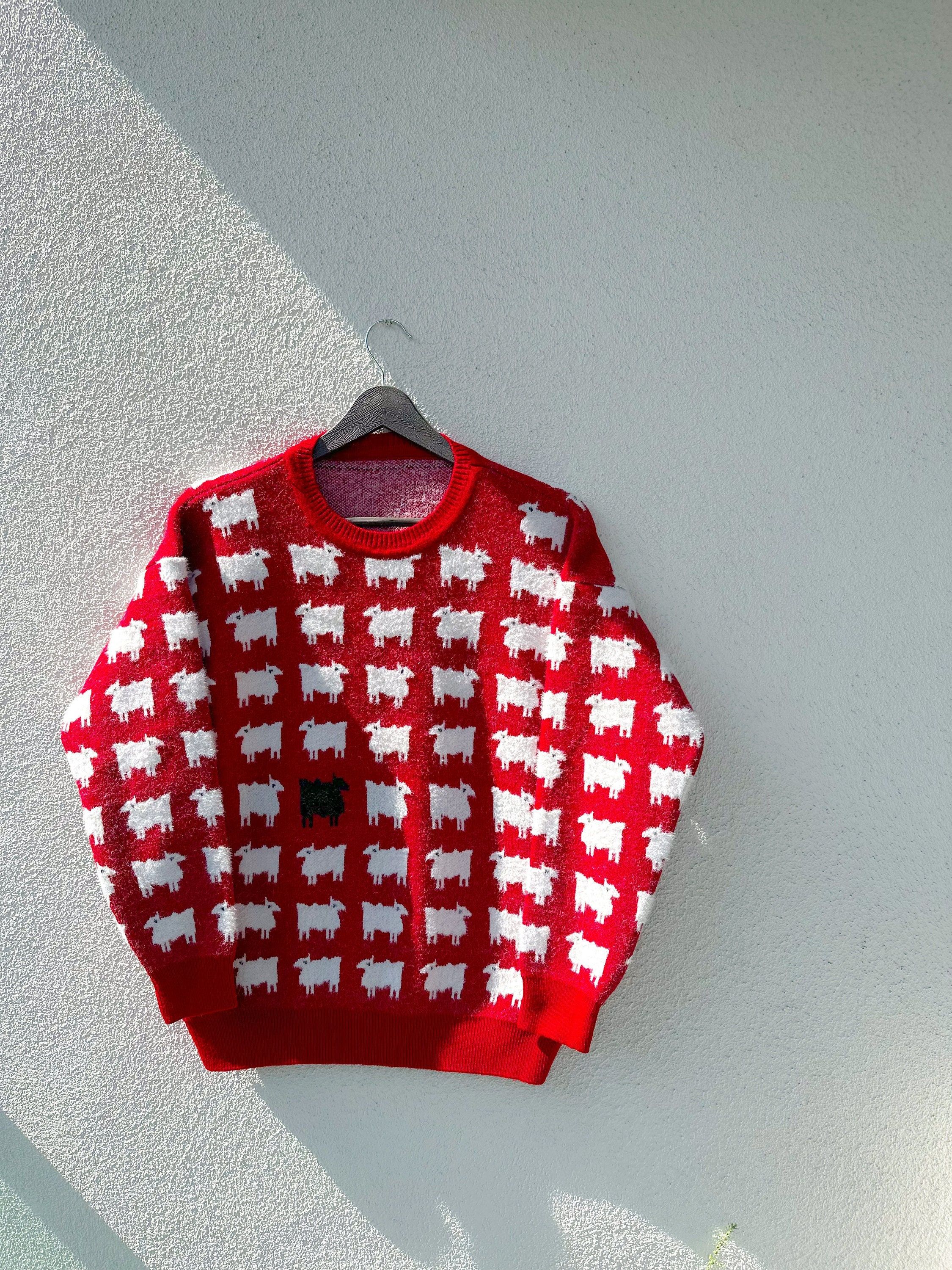Red Princess Diana Black Sheep Sweater, Diana Sweater, Soft Sweater, Diana’s Black Sheep Jumper, Women’s Grey Sweater
