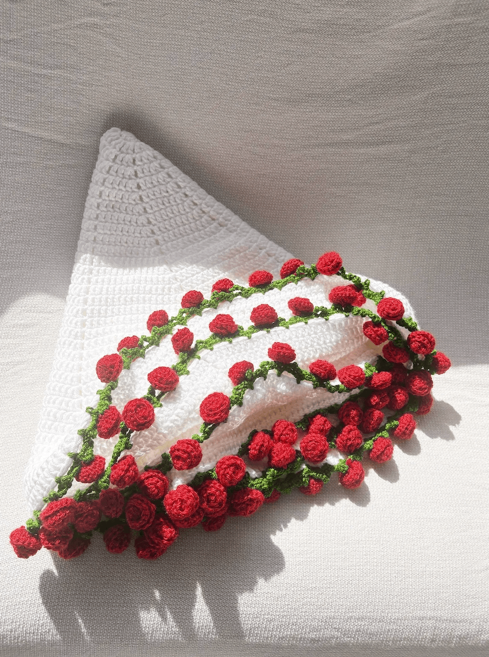 El Örgüsü Gül Buket Battaniye Özgün Ve Romantik