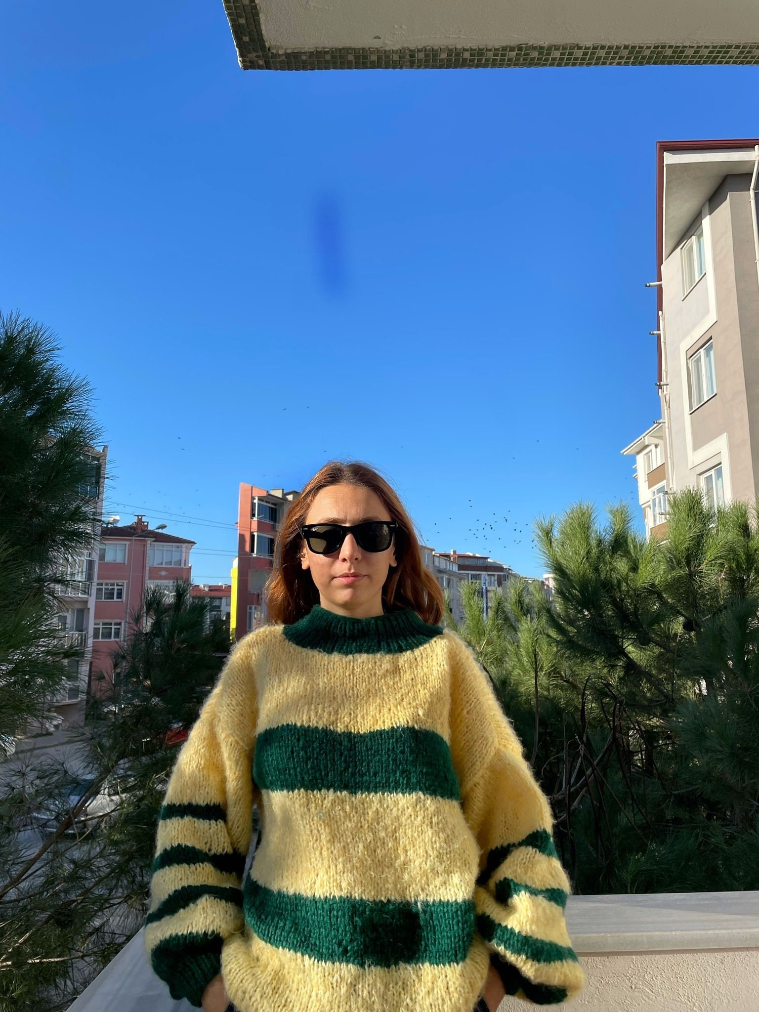 Colorful Striped Sweater, Crochet Sweater, Hand Knitted Warm Sweater,