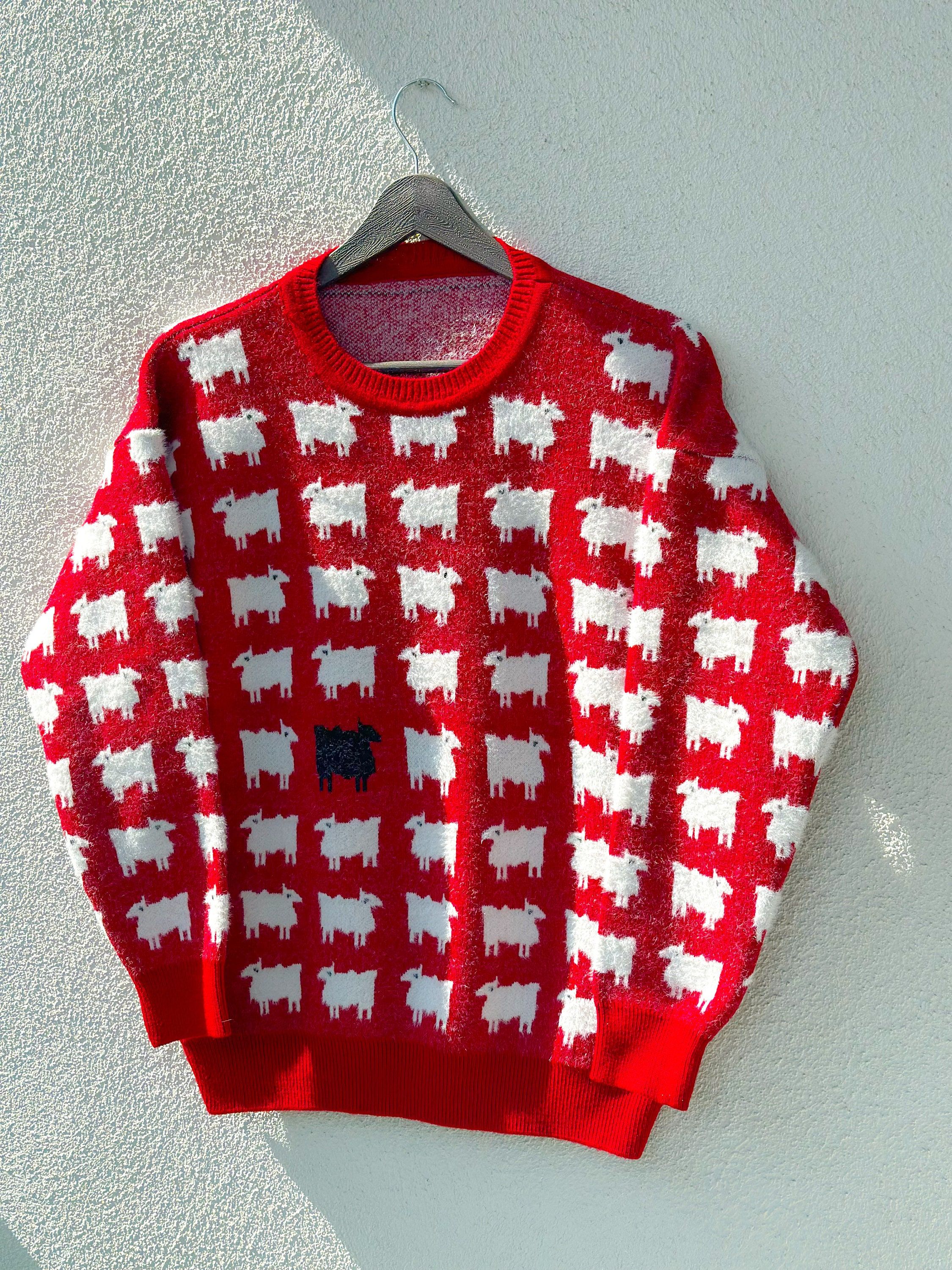 Red Princess Diana Black Sheep Sweater, Diana Sweater, Soft Sweater, Diana’s Black Sheep Jumper, Women’s Grey Sweater