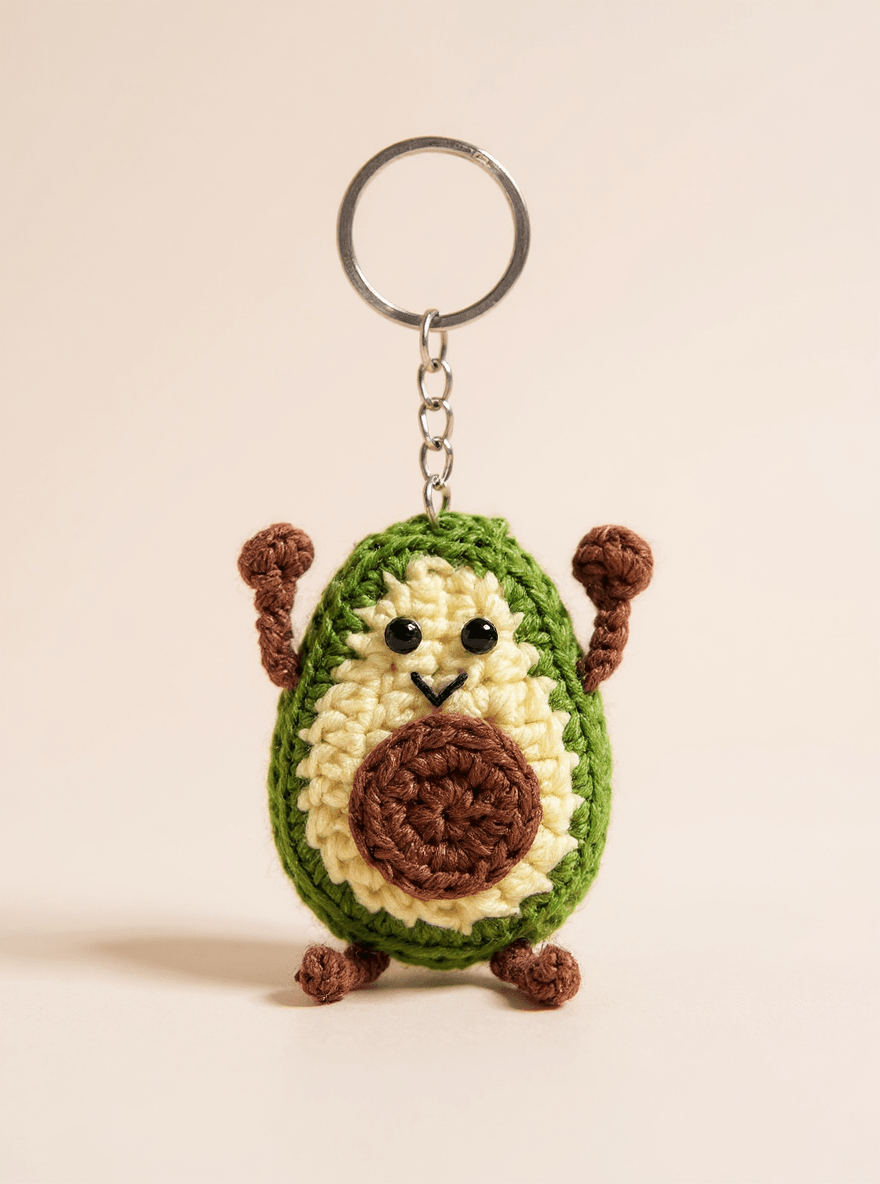 El Yapımı Avokado Anahtarlık – Sevimli ve Eğlenceli Tasarım