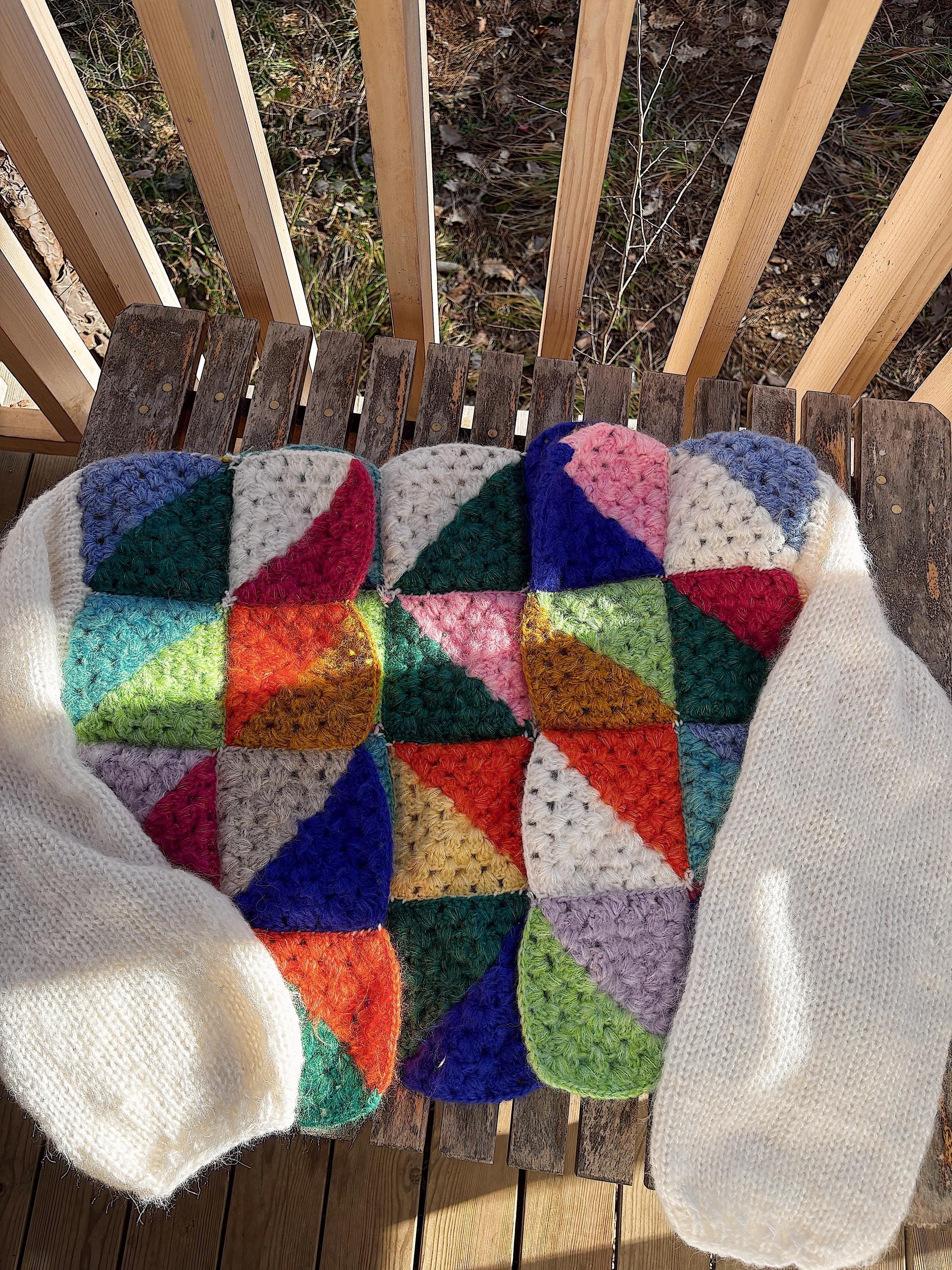 Colorful Crochet Cardigan, Hand-Knitted Warm Cardigan, Oversized Cardigan, Unisex Cardigan, Multicolored Cardigan