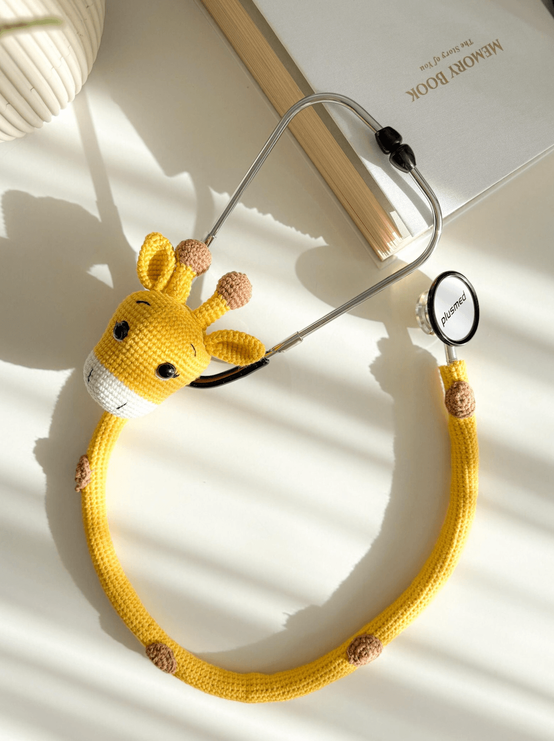 giraffe-stethoscope-cover-handmade-cute-accessory-doctor-gift