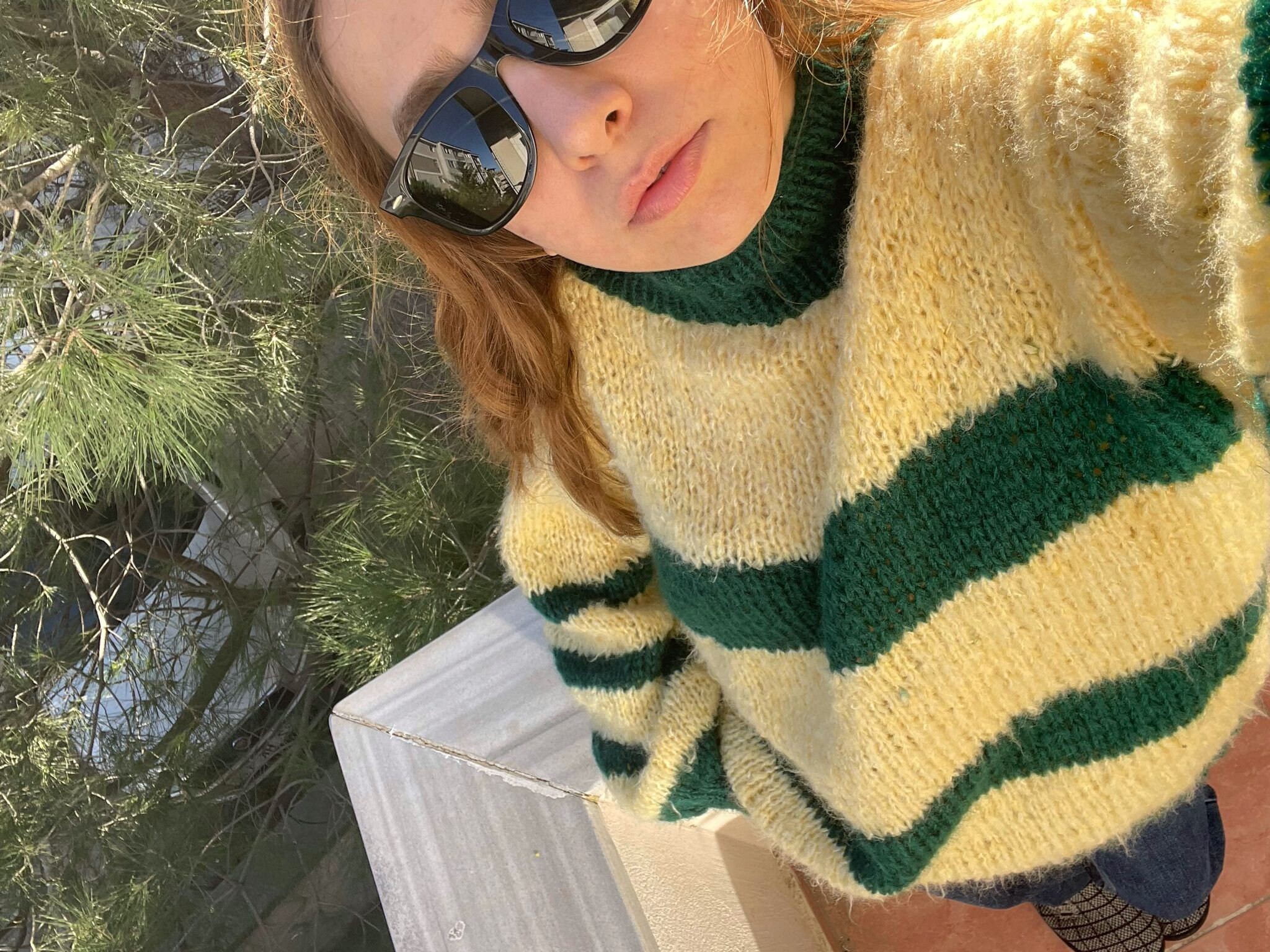 Colorful Striped Sweater, Crochet Sweater, Hand Knitted Warm Sweater,