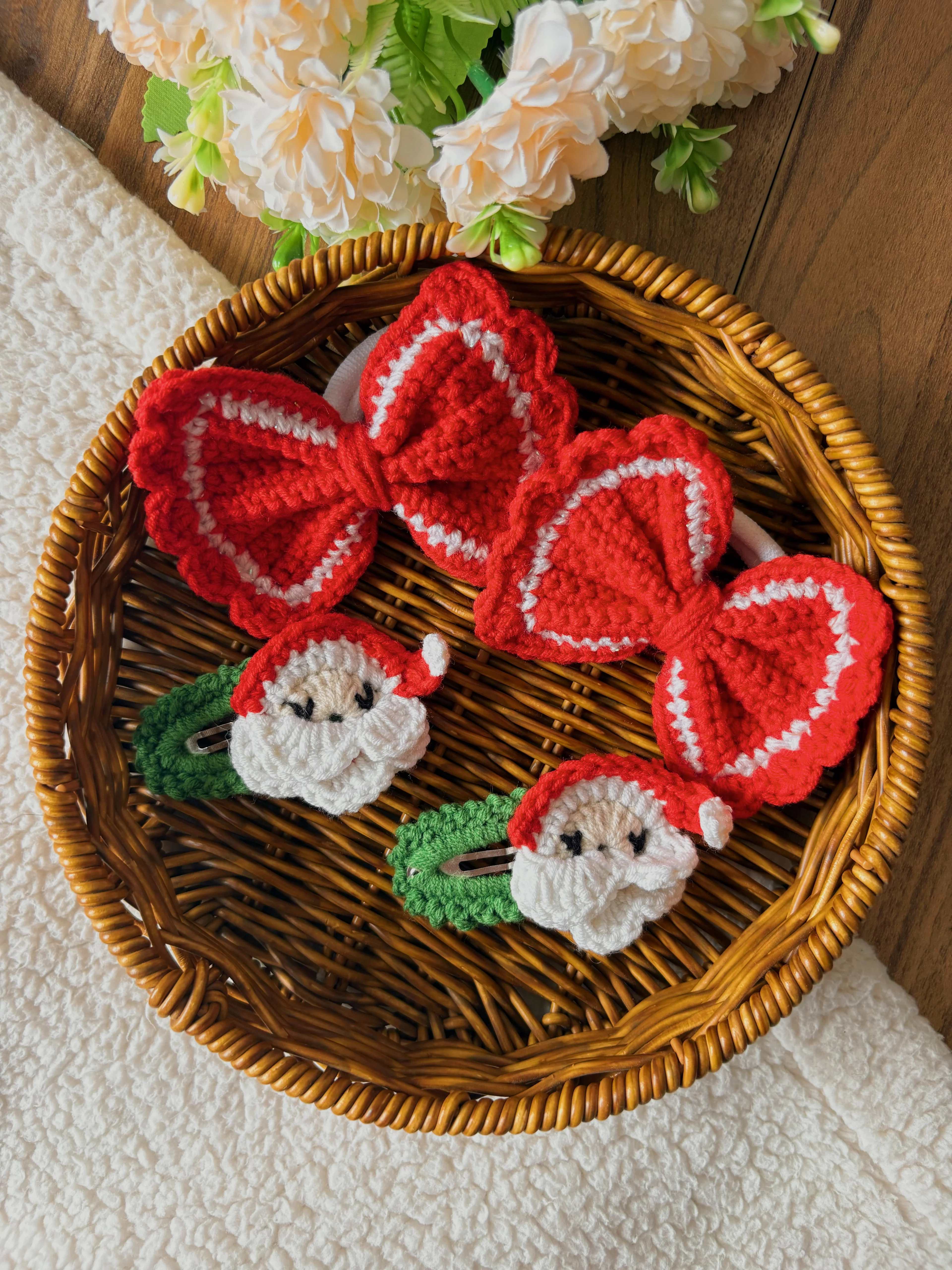 El Yapımı Örgü Fırfırlı Saç Tokası (2’li Set) – Vintage Fiyonk