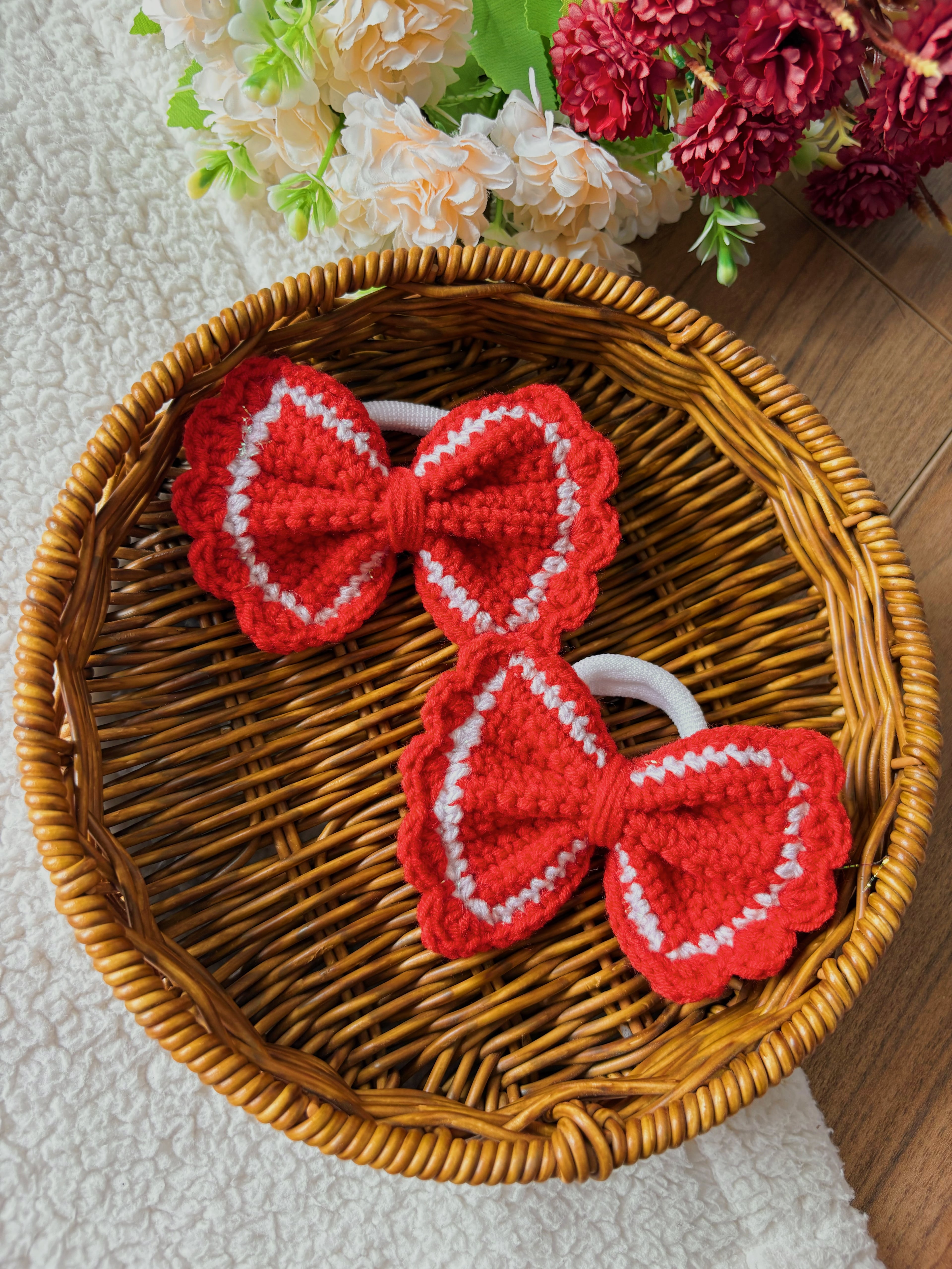 El Yapımı Örgü Fırfırlı Saç Tokası (2’li Set) – Vintage Fiyonk