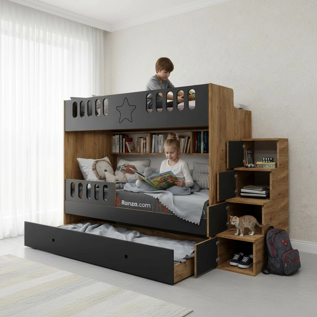 Astra Yavrulu Ranza Modelleri, Antrasit - Ahşap