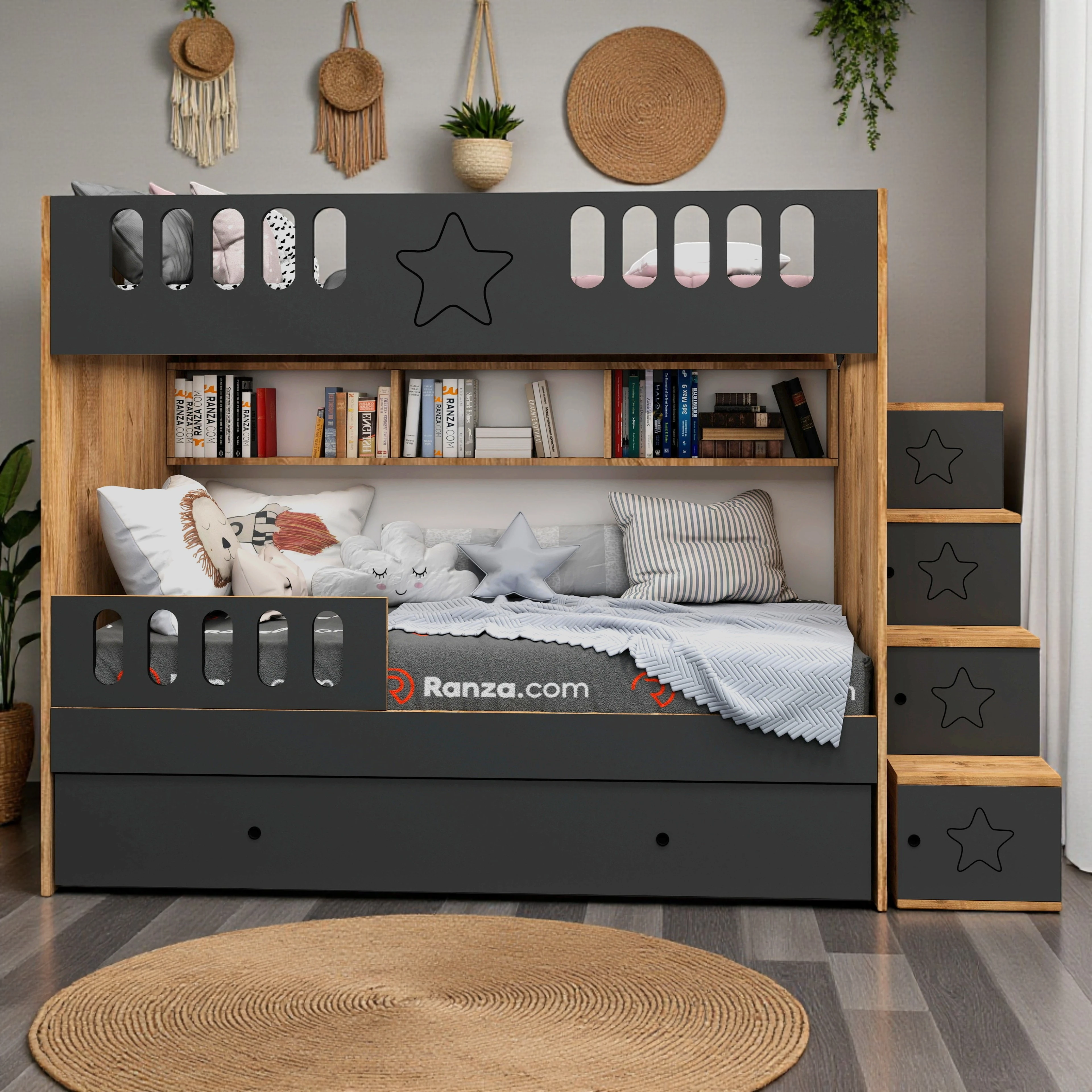 Astra Yavrulu Ranza Modelleri, Antrasit - Ahşap