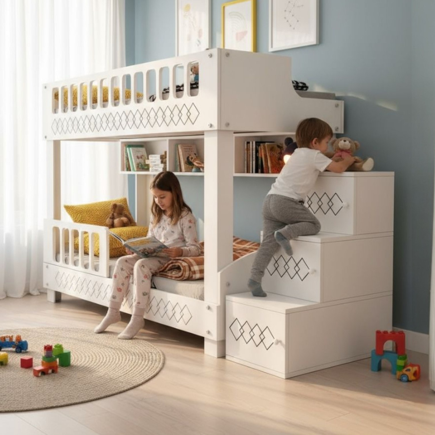 Junior Liza Ranza Modelleri, Beyaz Renk, 2'Lİ Ranza Modelleri
