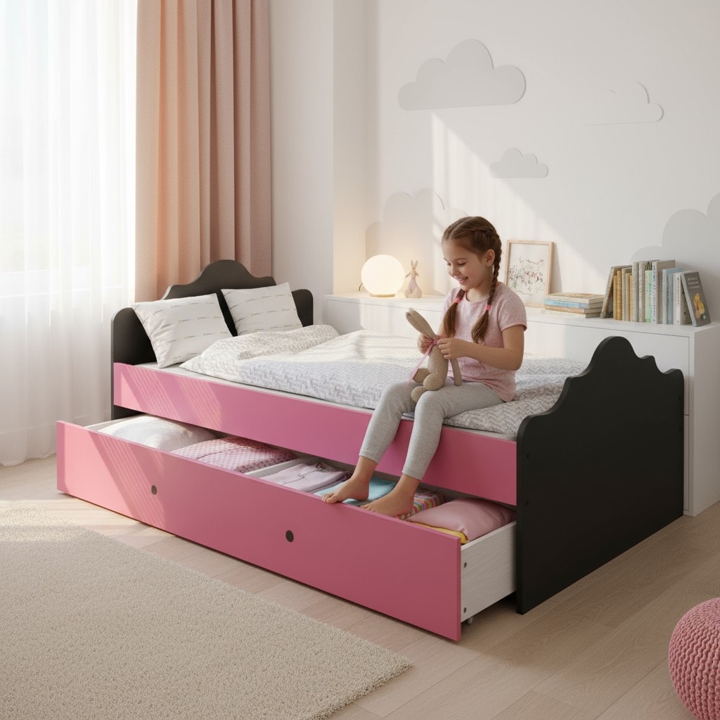 Aless Yavrulu Karyola, Pembe-Antrasit Gri