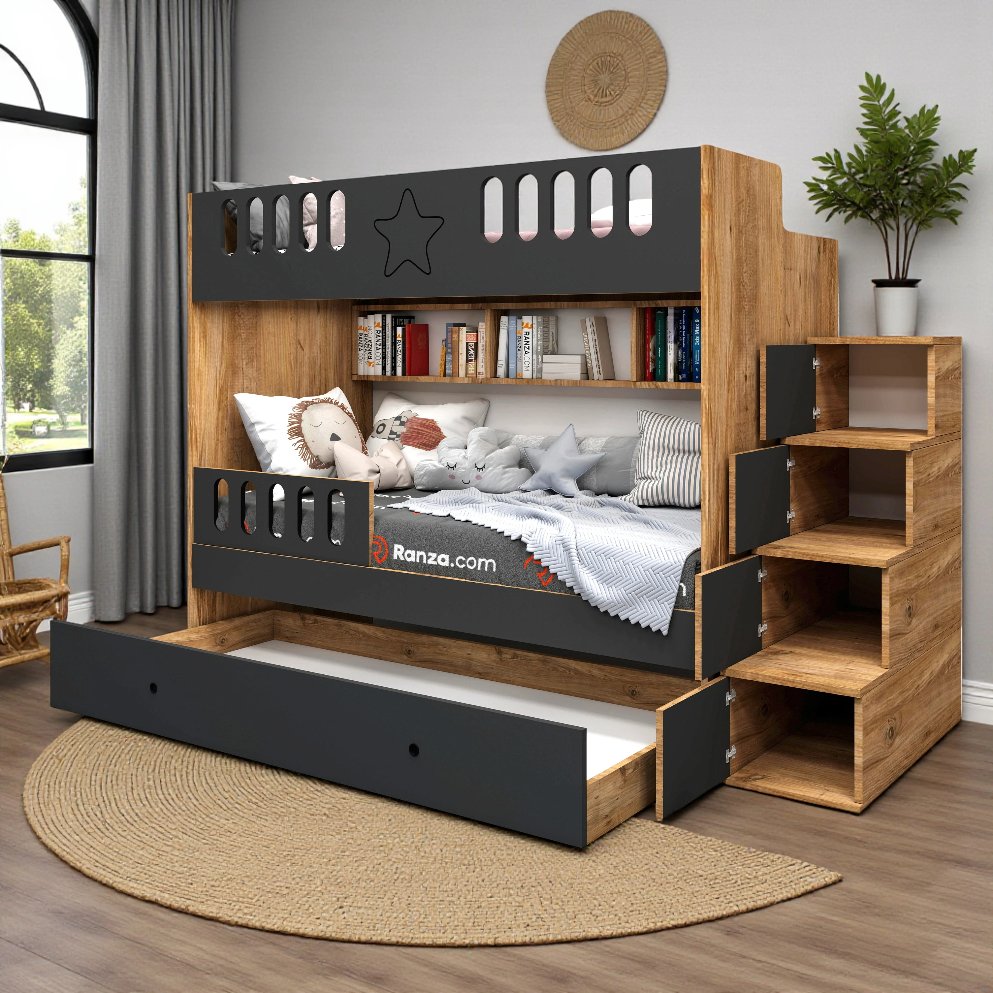 Astra Yavrulu Ranza Modelleri, Antrasit - Ahşap