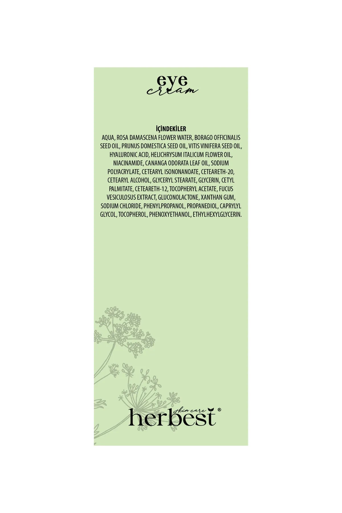 Herbest Skin Care Eye Cream ( Göz Kremi) 30 ml